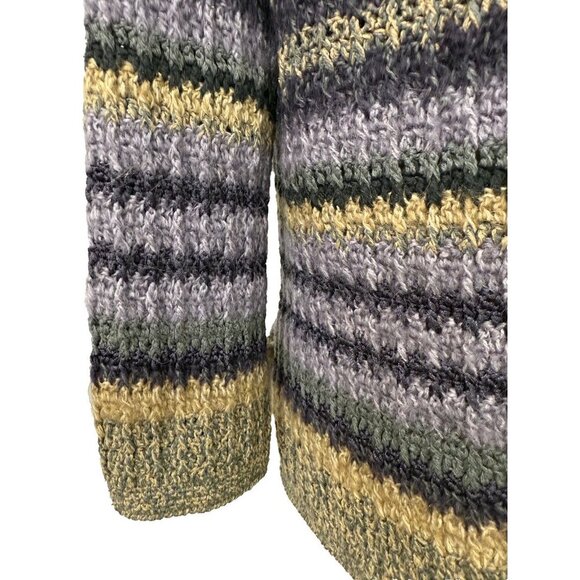 J. McLaughlin Vintage Hand Knit Cardigan Sweater Silk Mohair Blend Stripe Size S - Picture 5 of 9